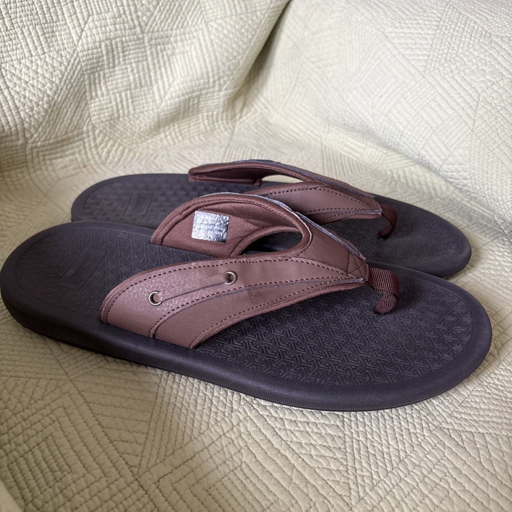 KS Island KingSize Men's 15M Brown Thong Flip Flop Sandals 13173